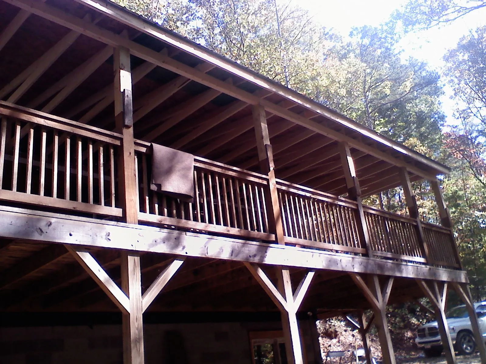 Timber framing under a new elevated porch and deck — Roof Leak Repair in Rillito by Roofing Brothers
